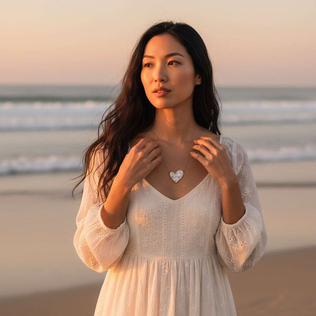 Moonlit Heart Necklace