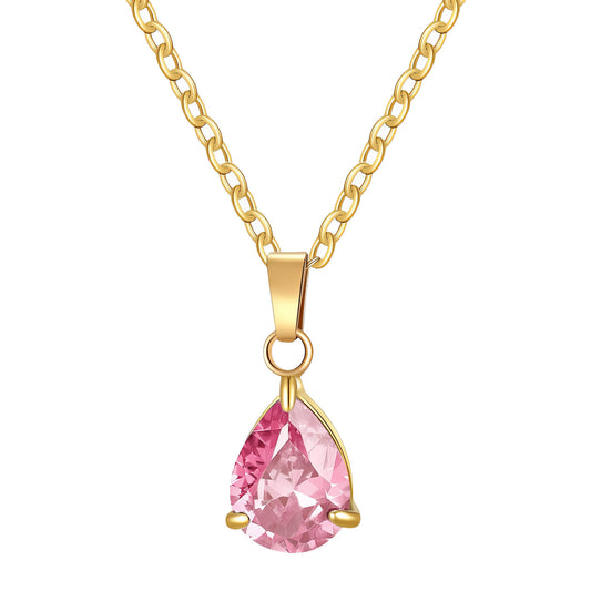 Rosewater Teardrop Necklace