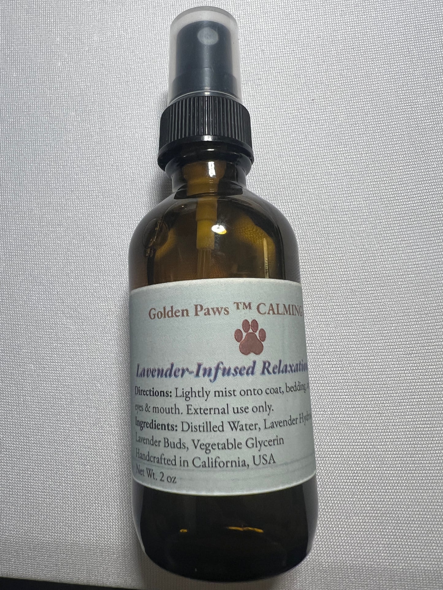 Golden Paws™ Calming Mist – Lavender-Infused Relaxation Spray