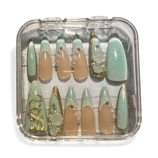 Aphrodite Sage Press-On Nails